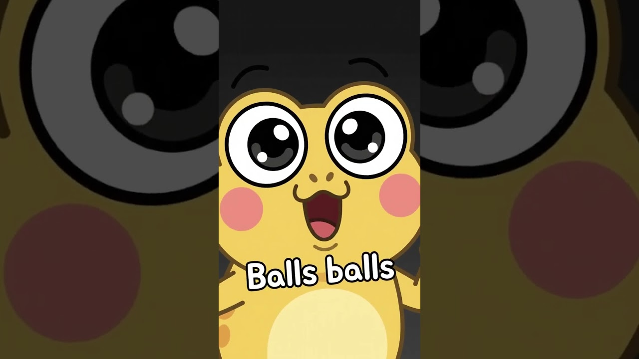 A bright yellow Kero with huge sparkling eyes shouts “Balls balls” in a vertical fan short thumbnail.