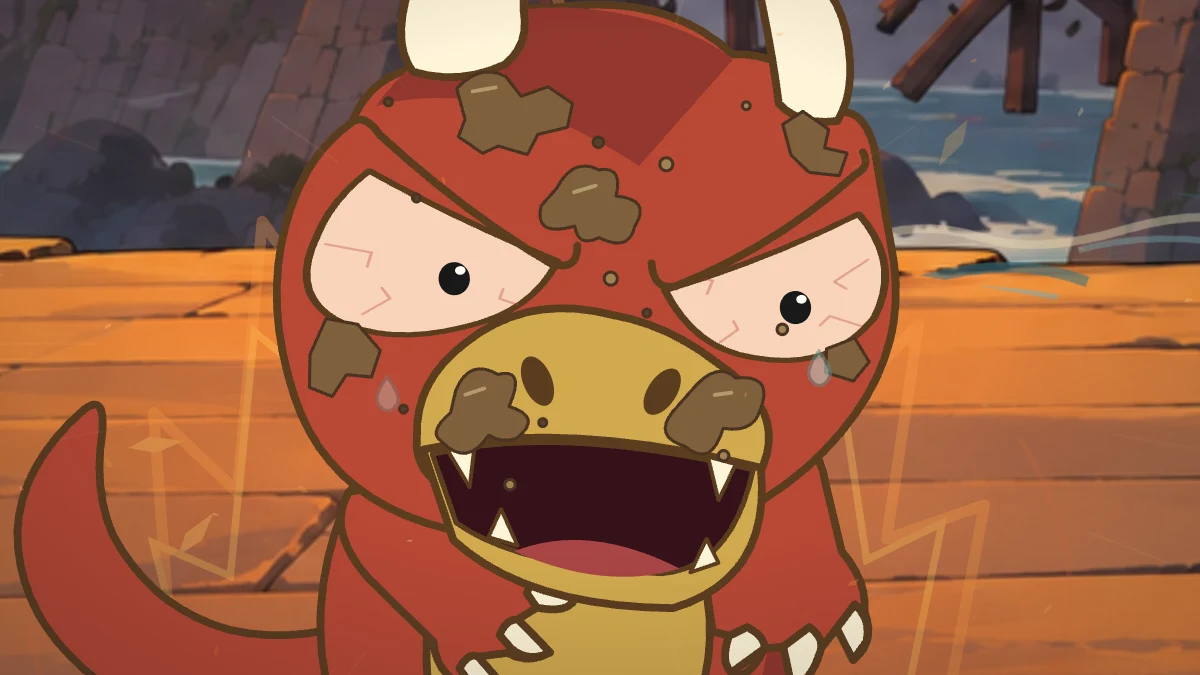 The dirt hits Goro’s face and stings his eyes.