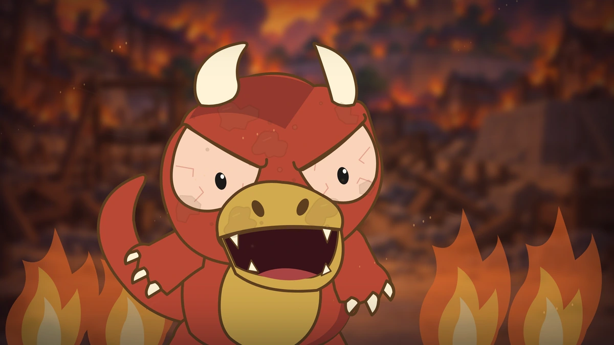 Goro leans forward in fury, with both horns visible.