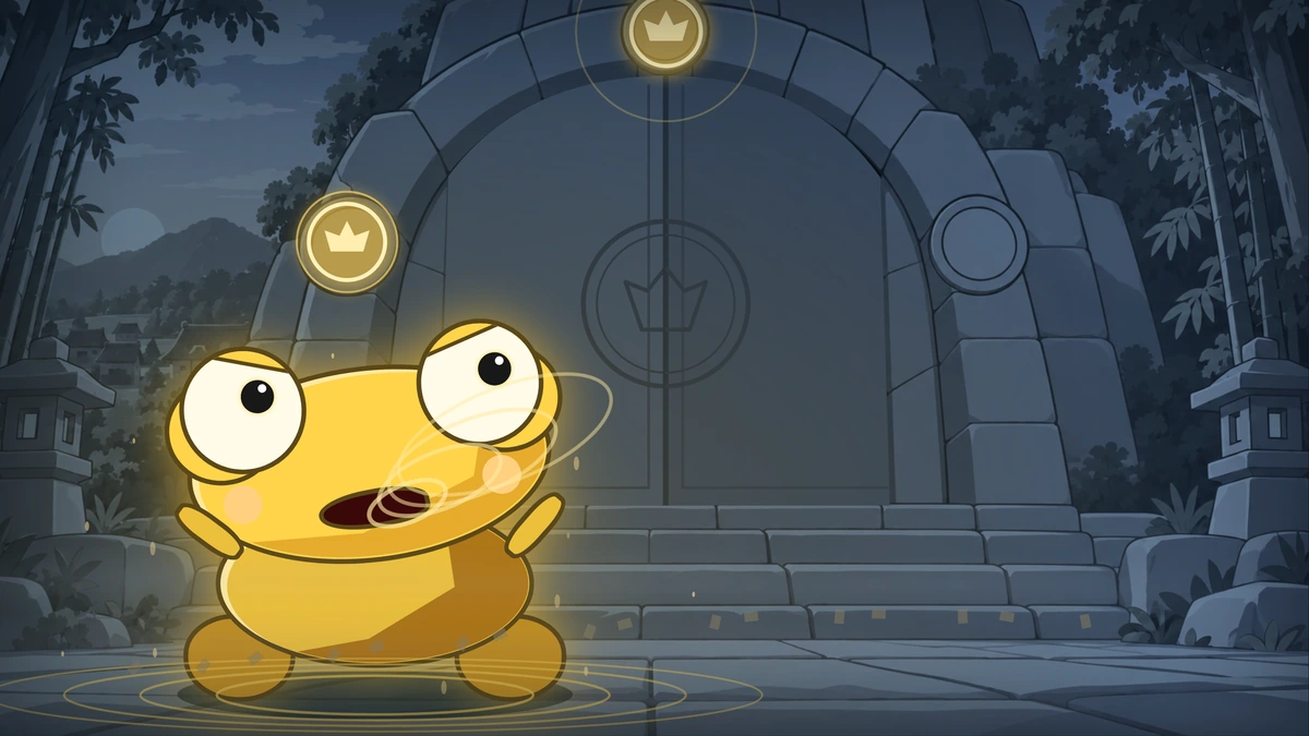The Echo Frog croaks and locks on the ancient doorway begin to glow.