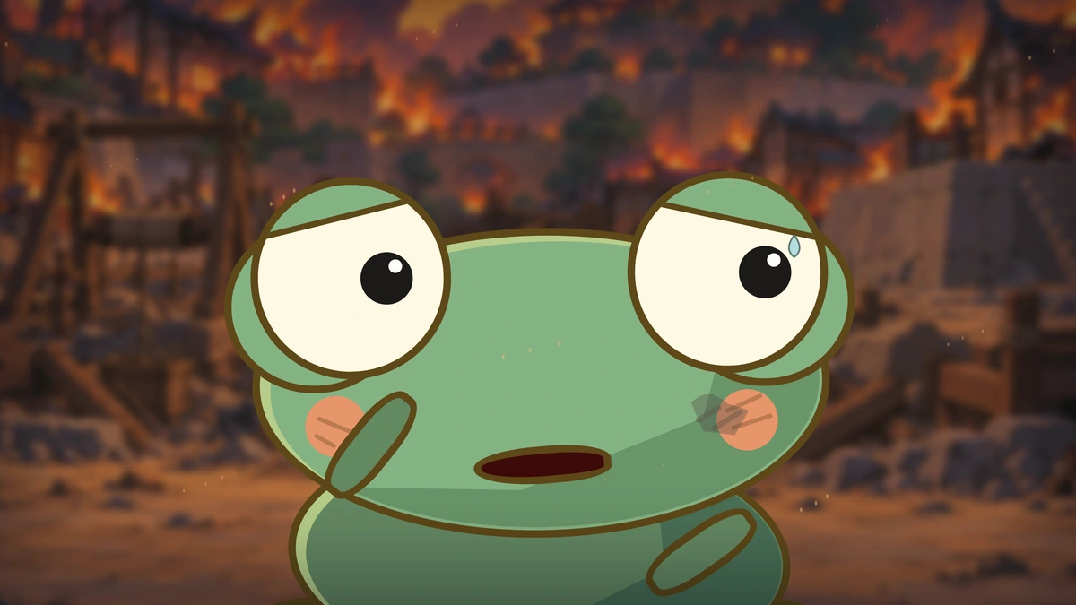 The green villager asks what will happen if the dragon escapes.