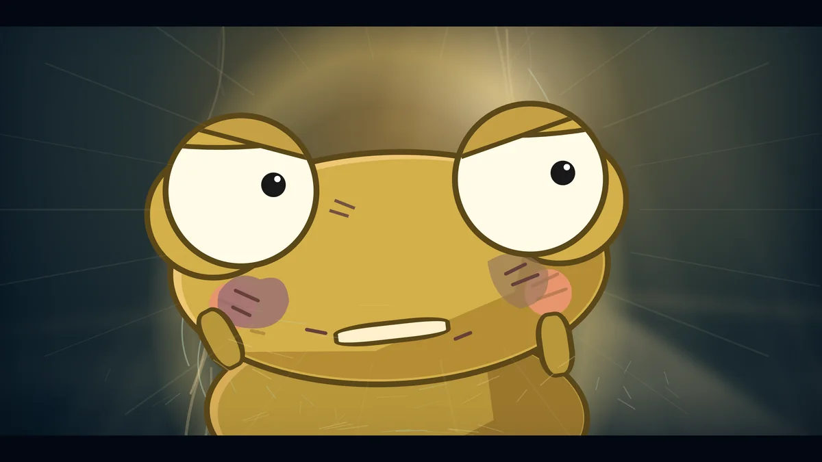 Kero steadies himself, determined.