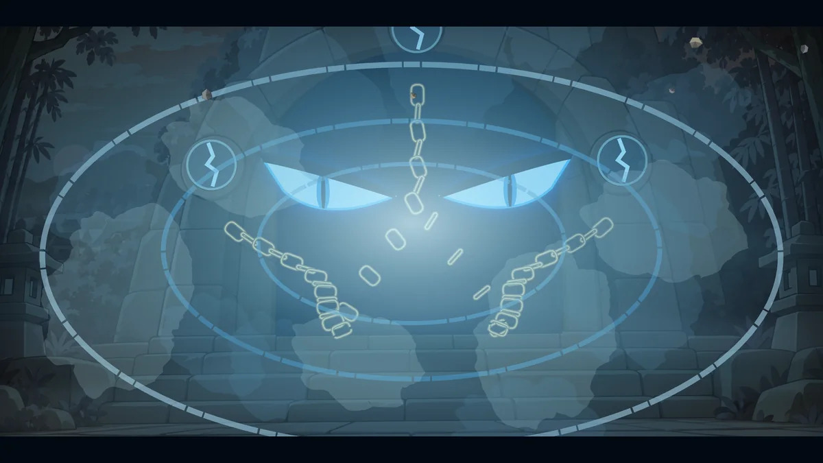 In this possible future, the chains shatter around the gate.