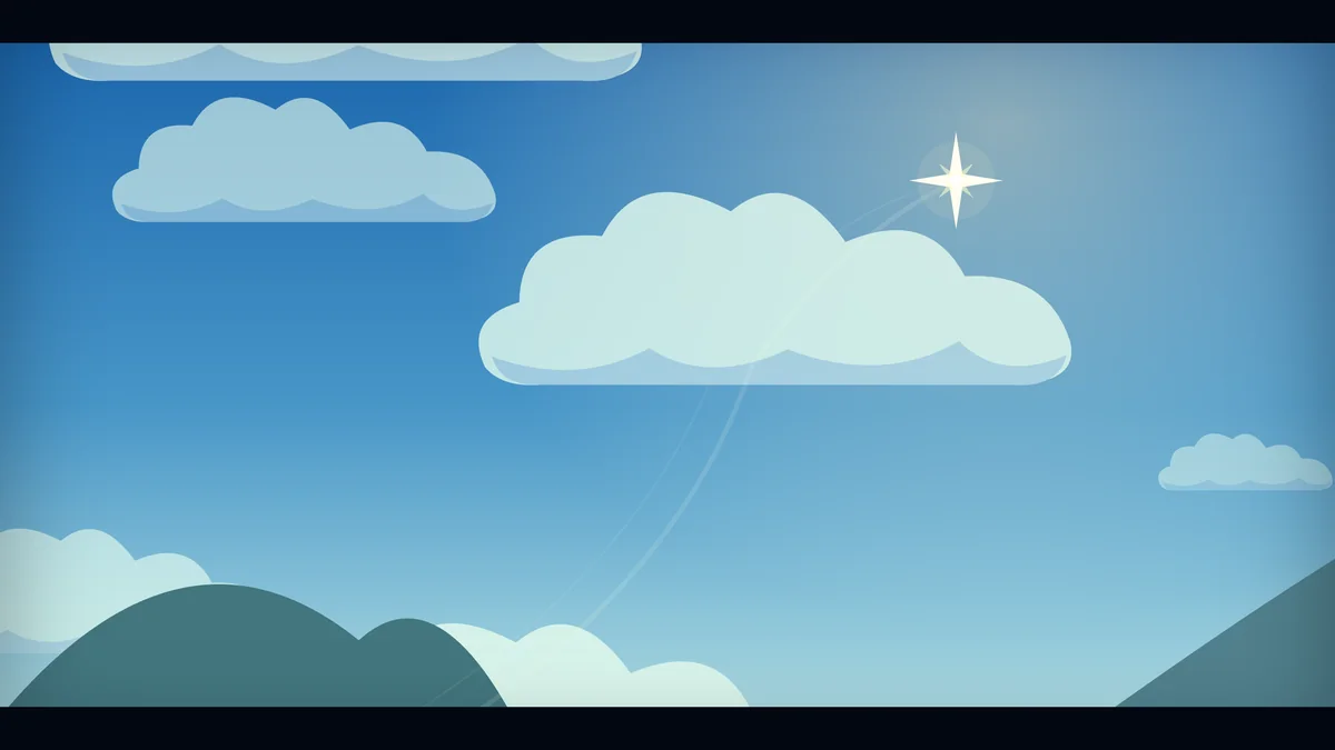 They vanish into the distance with a twinkle.