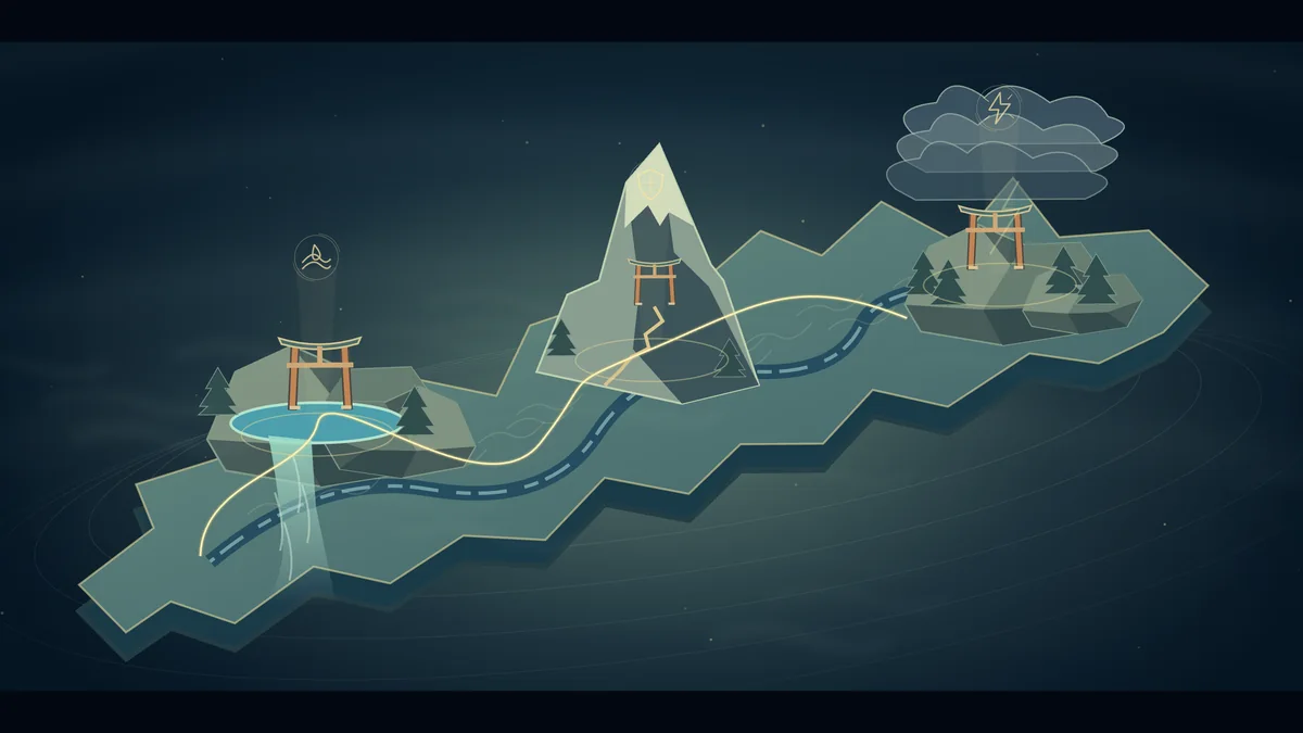 A map of Japan marks three distant places for the trials.