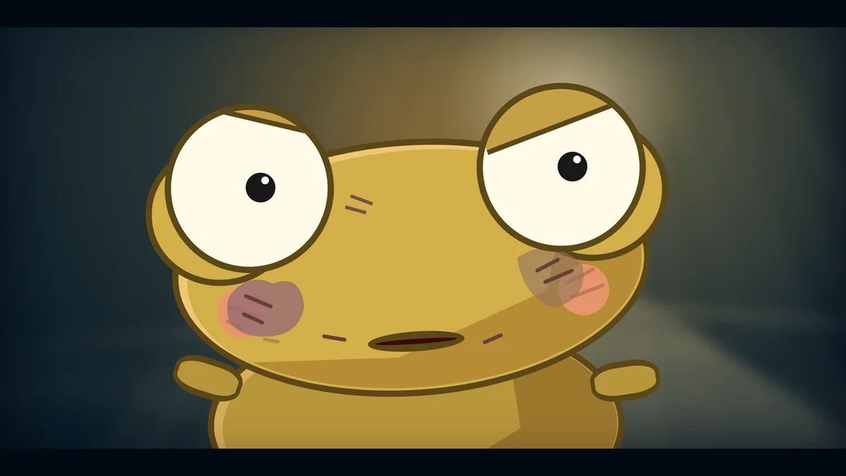 Kero stares, confused.