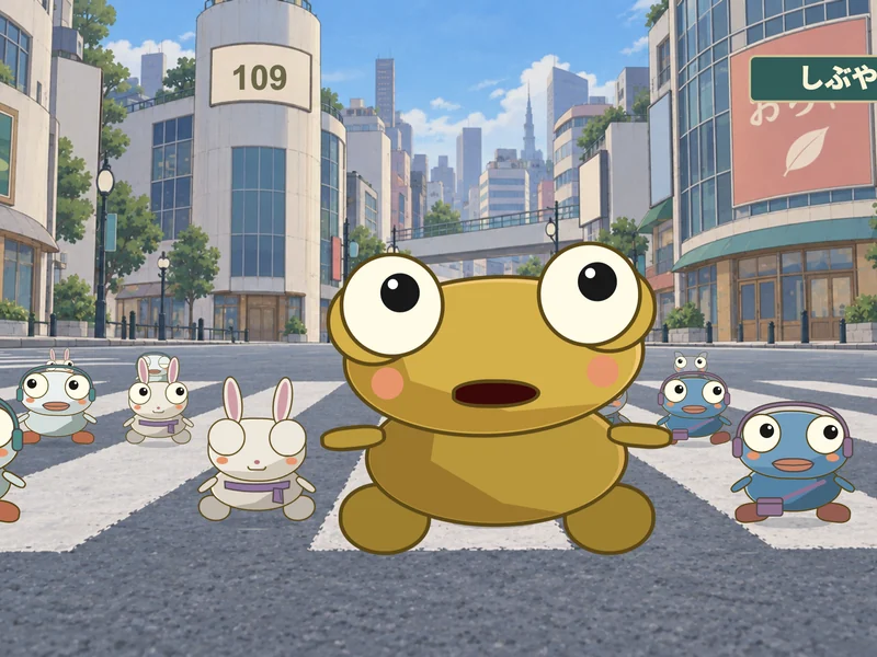 Kero sets off across the crossing.