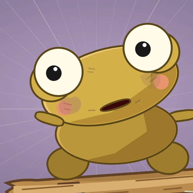 Kero stares at the turtle.