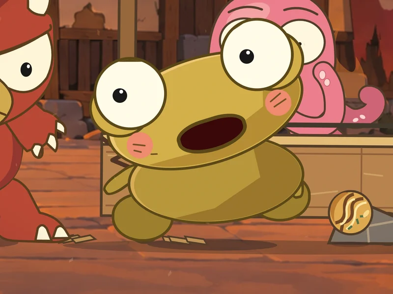 Kero calls back to the chef from beside the battered stall.
