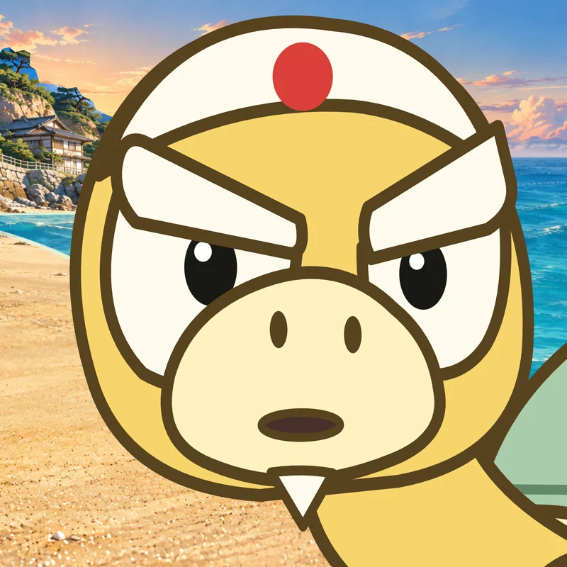 Kame looks down at Kero.