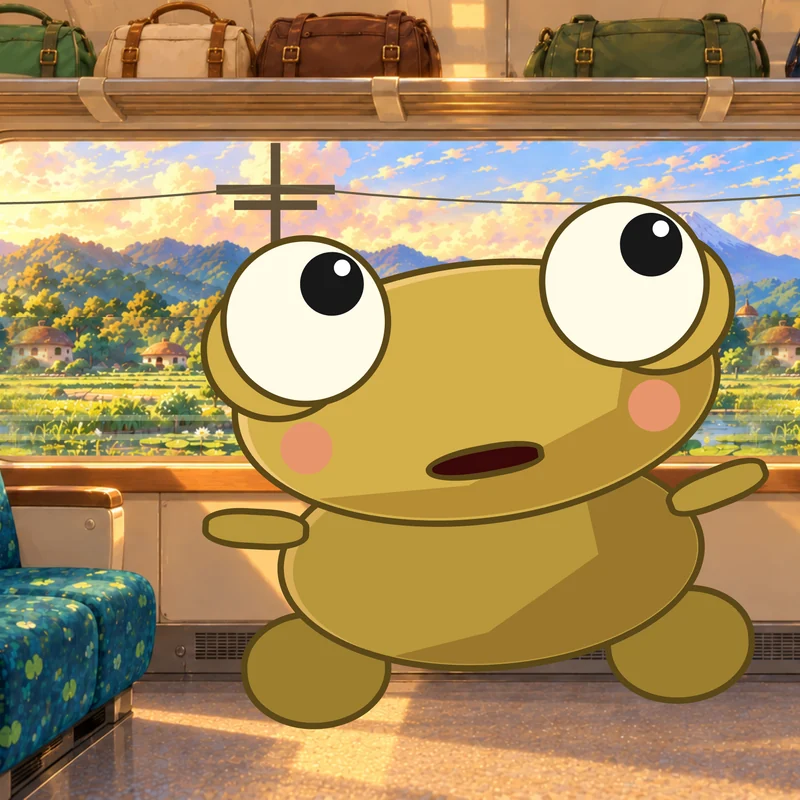Kero waves from his seat.