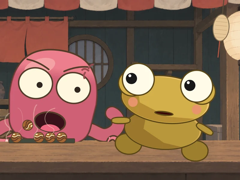 The chef shouts from behind his counter. Kero sweats.