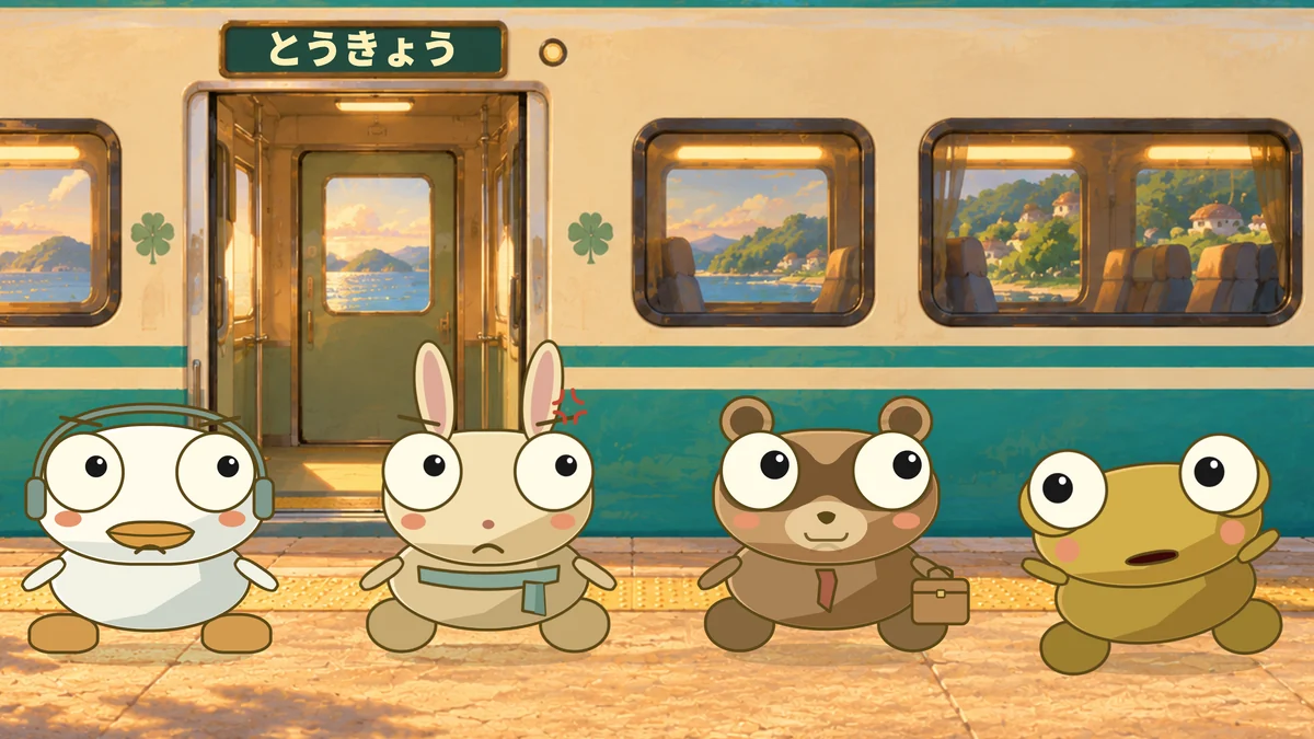 Kero calls out to the commuters.