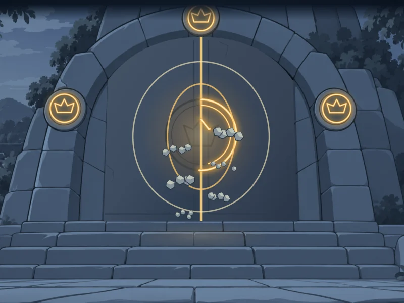 The doors are shut, and a golden seal locks them.