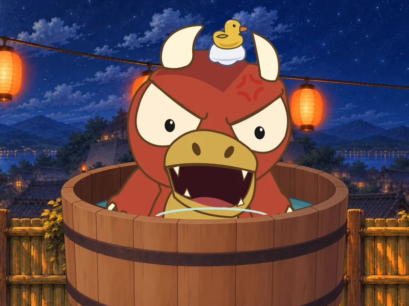 Goro glowers from his tub.