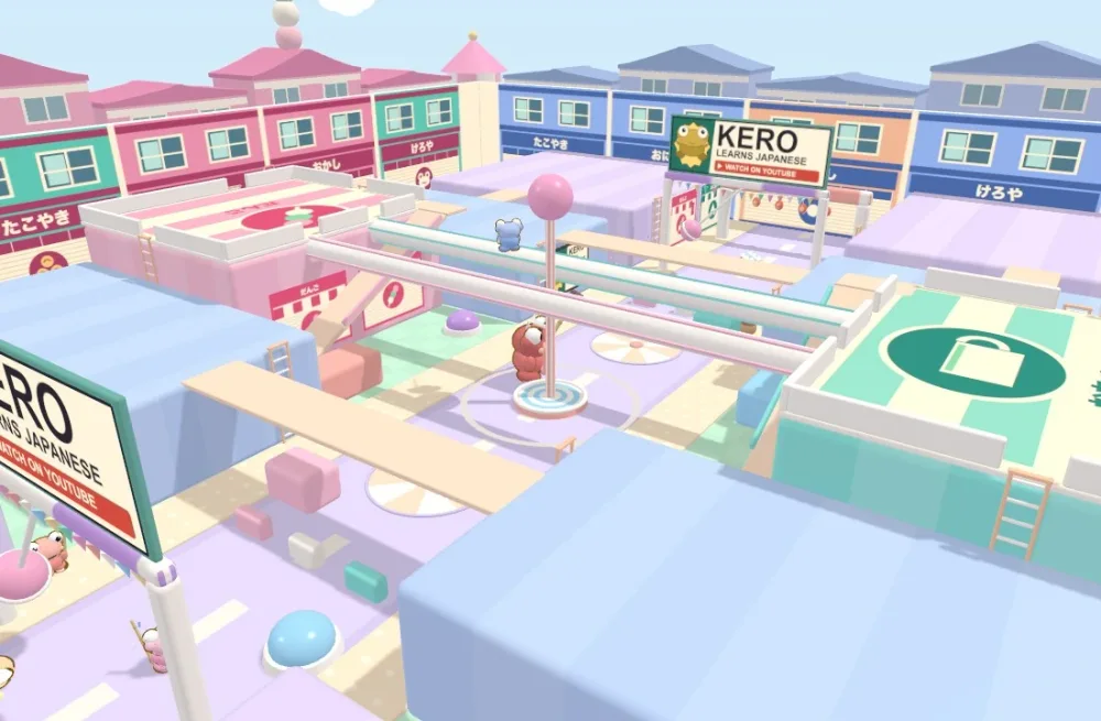 Kero’s colourful Kerotown game map.