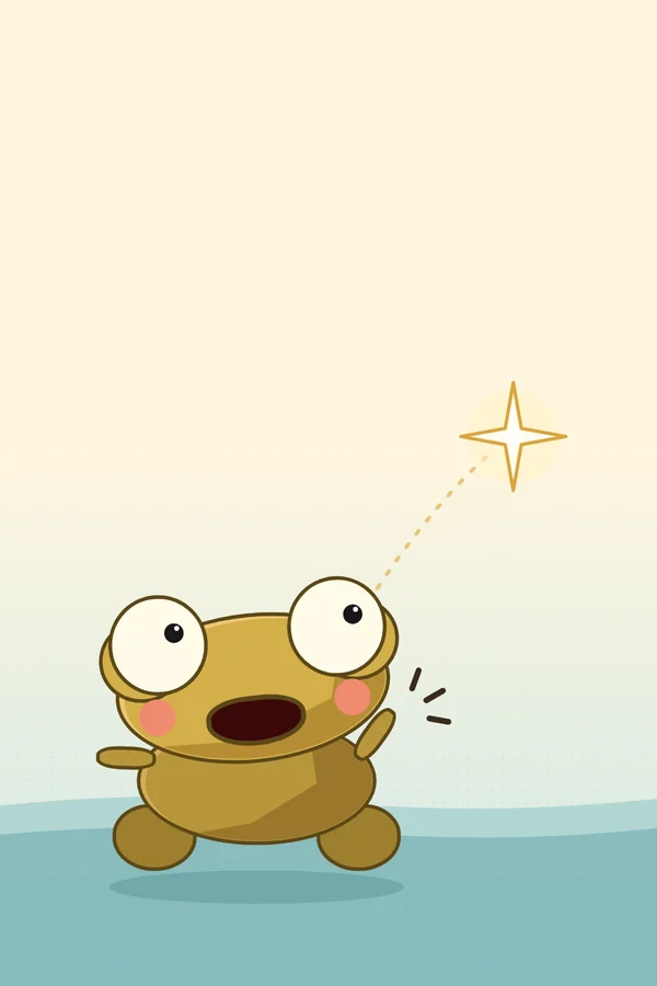 Kero waves up at a twinkling star in the sky.