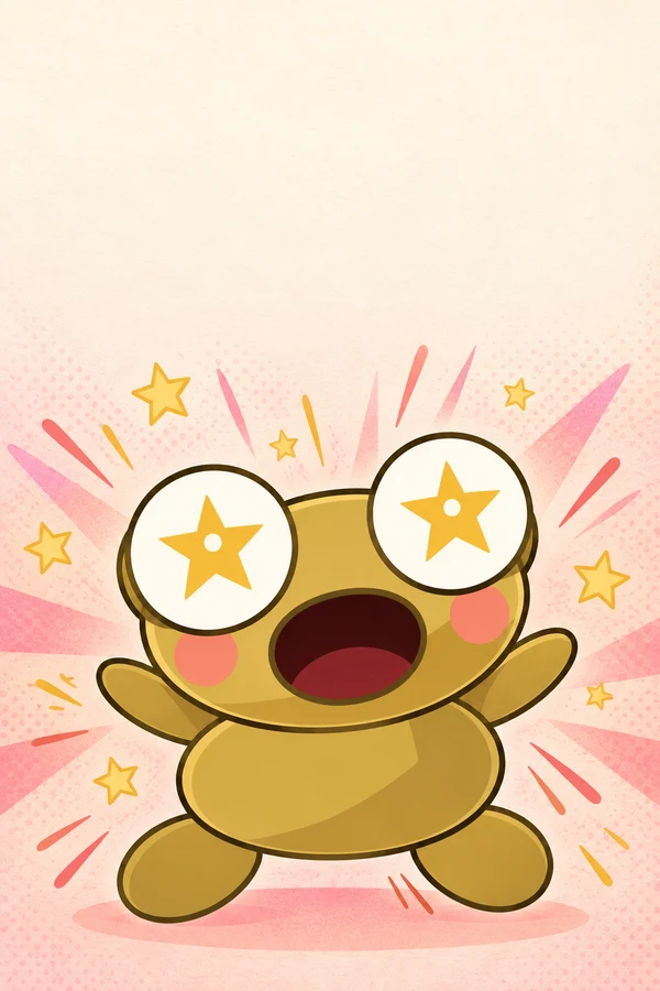 Golden stars fill Kero’s eyes as he discovers his fans’ artwork.