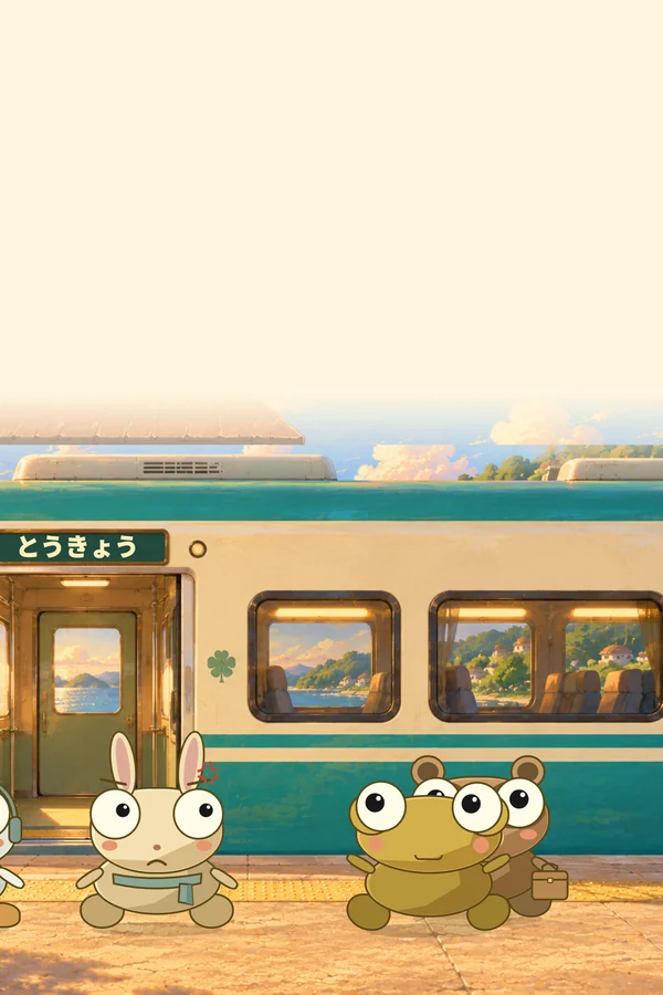 Kero squeezes politely between the commuters on the platform.