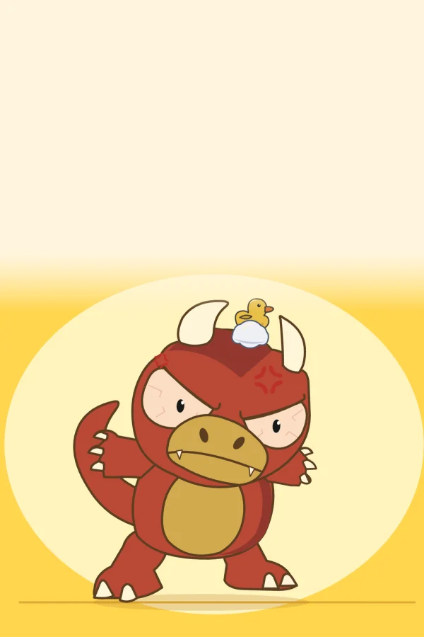Goro glowers in the lesson circle, a rubber duck still on his head.